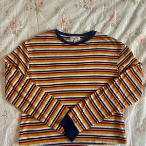 Orange Kiss size small striped long sleeve shirt